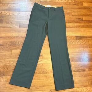Closed Bryson Womens Size 27 Green Wool Blend Straight Leg Pants Trousers Work